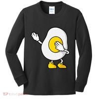 Dabbing Egg I’M So Eggcited Breakfast Gift Kids Long Sleeve Shirt thumb 0