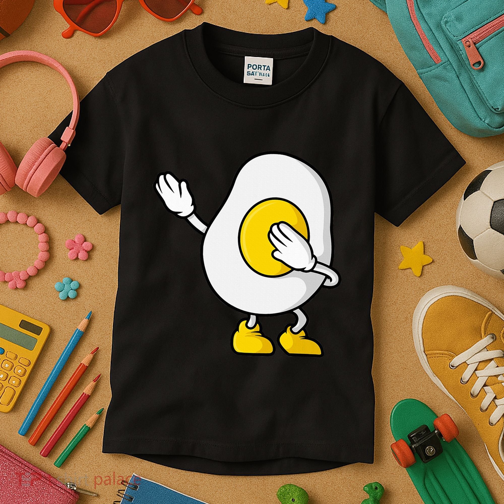 Dabbing Egg I’M So Eggcited Breakfast Gift Kids T-Shirt
