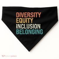 Diversity Equity Inclusion Belonging USA-Made Doggie Bandana thumb 0