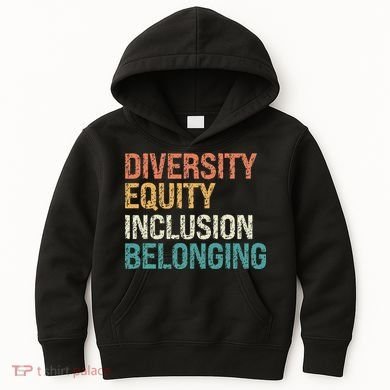 Diversity Equity Inclusion Belonging Kids Hoodie