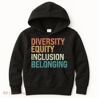 Diversity Equity Inclusion Belonging Kids Hoodie thumb 0