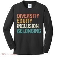Diversity Equity Inclusion Belonging Kids Long Sleeve Shirt thumb 0
