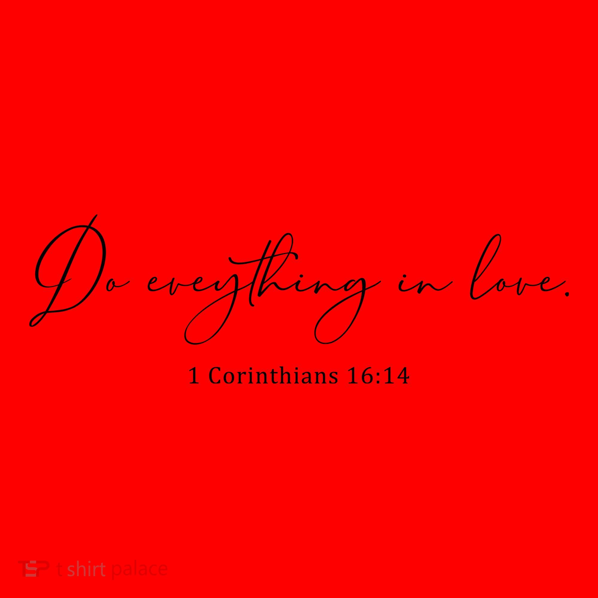Do Everything In Love Bible Verse Quote Santa Hat