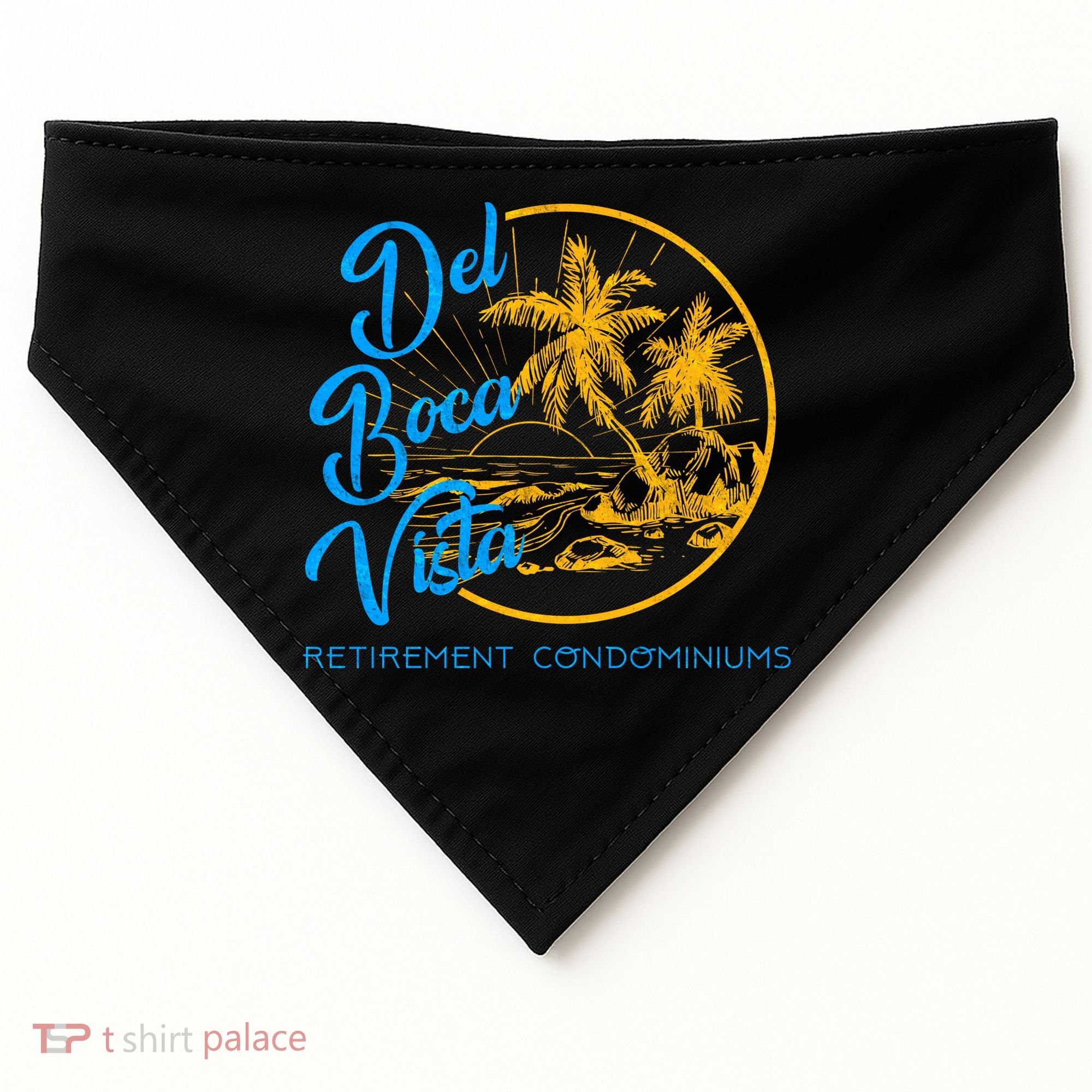 Del Boca Vista Retirement Condominiums USA-Made Doggie Bandana