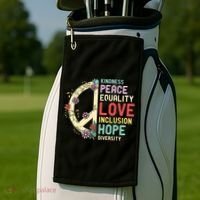 Diversity Equality Love Peace Human Rights Social Justice Golf Towel thumb 2