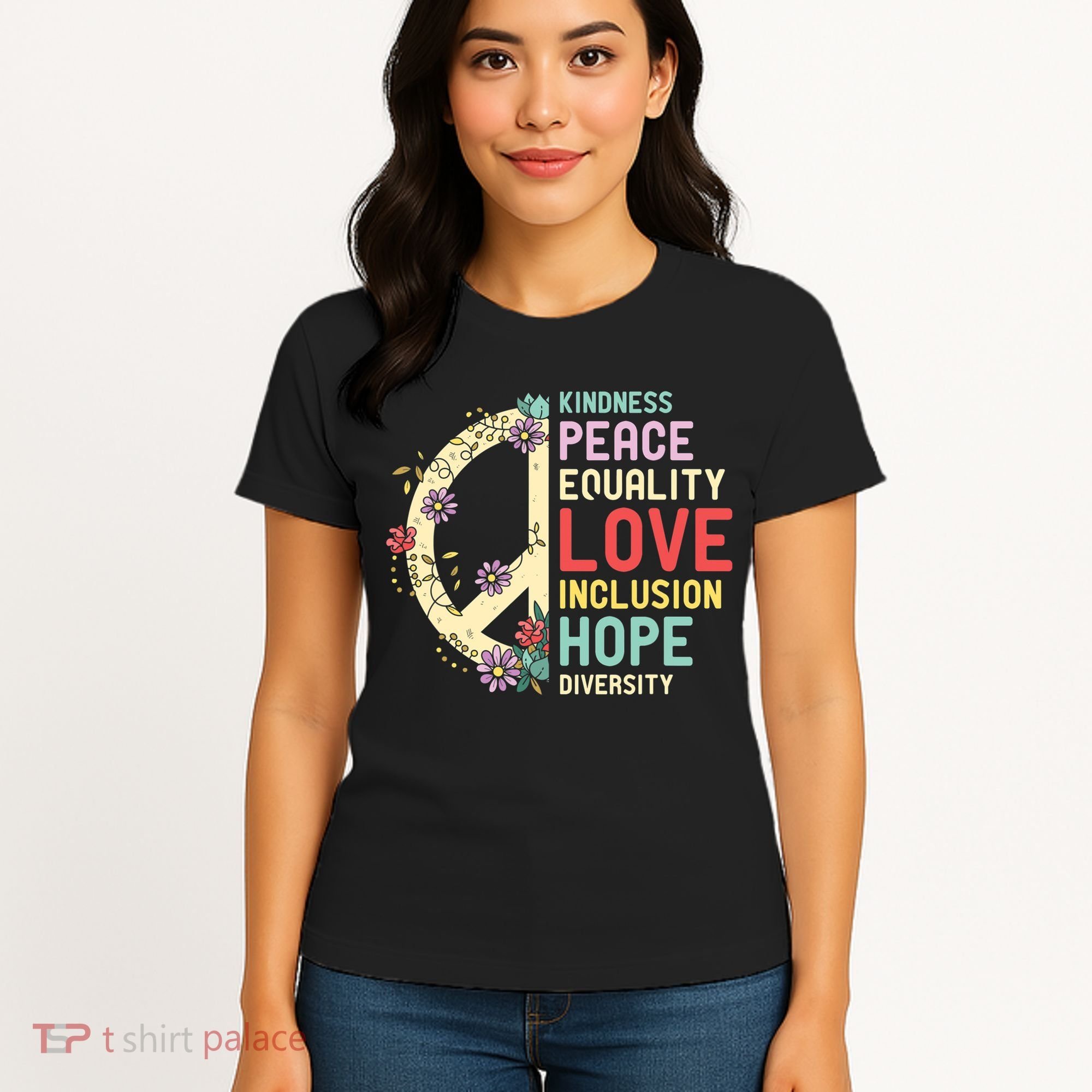 Diversity Equality Love Peace Human Rights Social Justice Women's T-Shirt