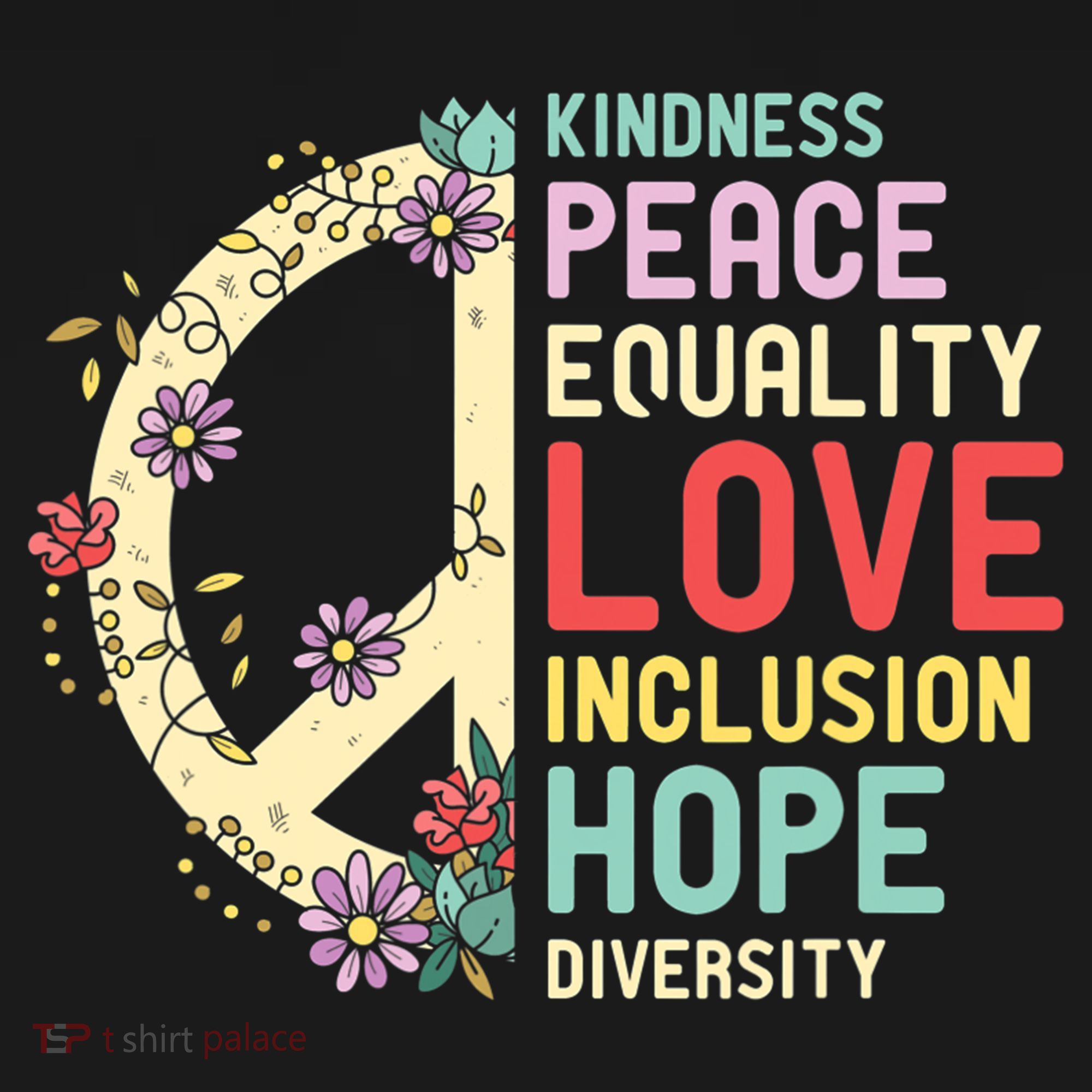 Diversity Equality Love Peace Human Rights Social Justice Women's T-Shirt