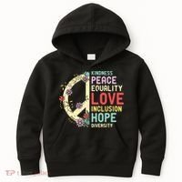 Diversity Equality Love Peace Human Rights Social Justice Kids Hoodie thumb 0