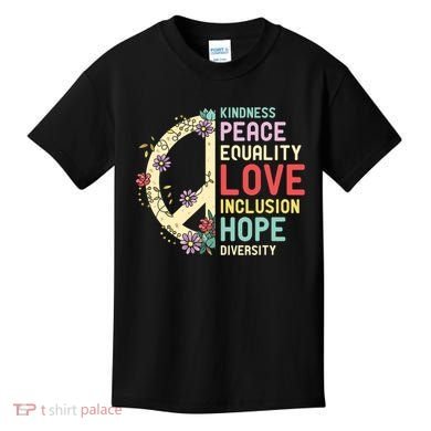 Diversity Equality Love Peace Human Rights Social Justice Kids T-Shirt