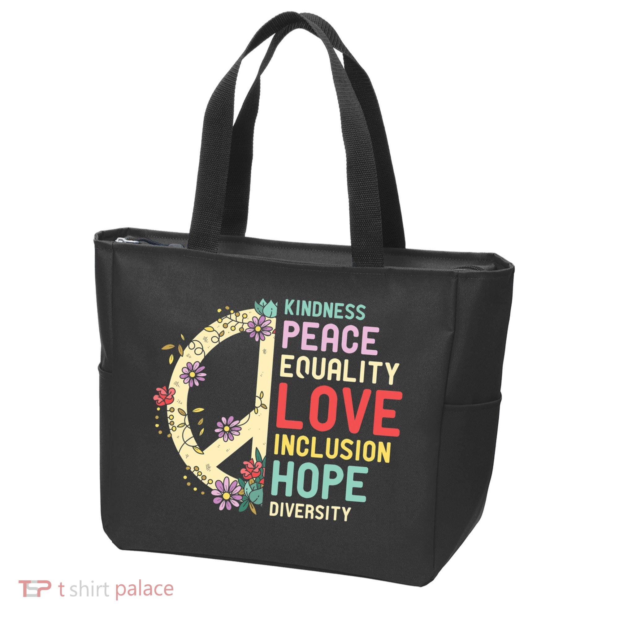 Diversity Equality Love Peace Human Rights Social Justice Tote Bag