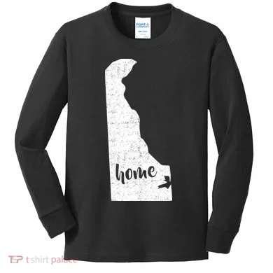 Delaware Home State Kids Long Sleeve Shirt