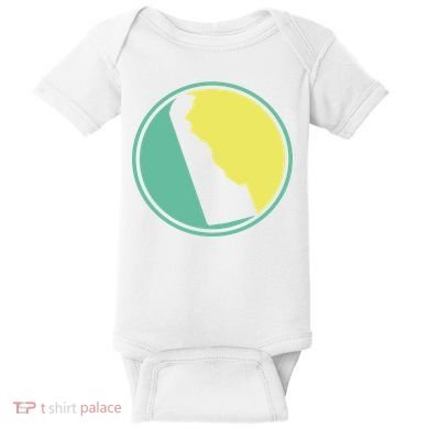 Delaware Vintage State Logo Baby Bodysuit