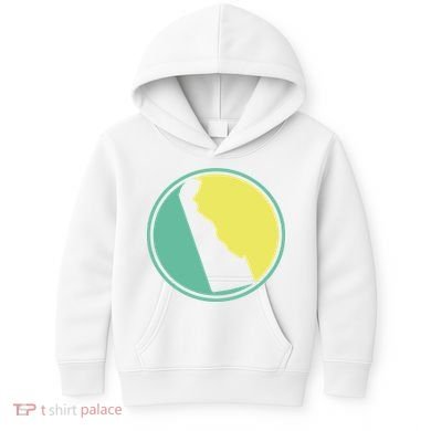 Delaware Vintage State Logo Kids Hoodie