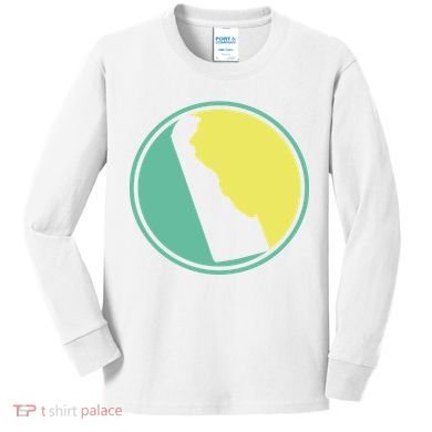 Delaware Vintage State Logo Kids Long Sleeve Shirt