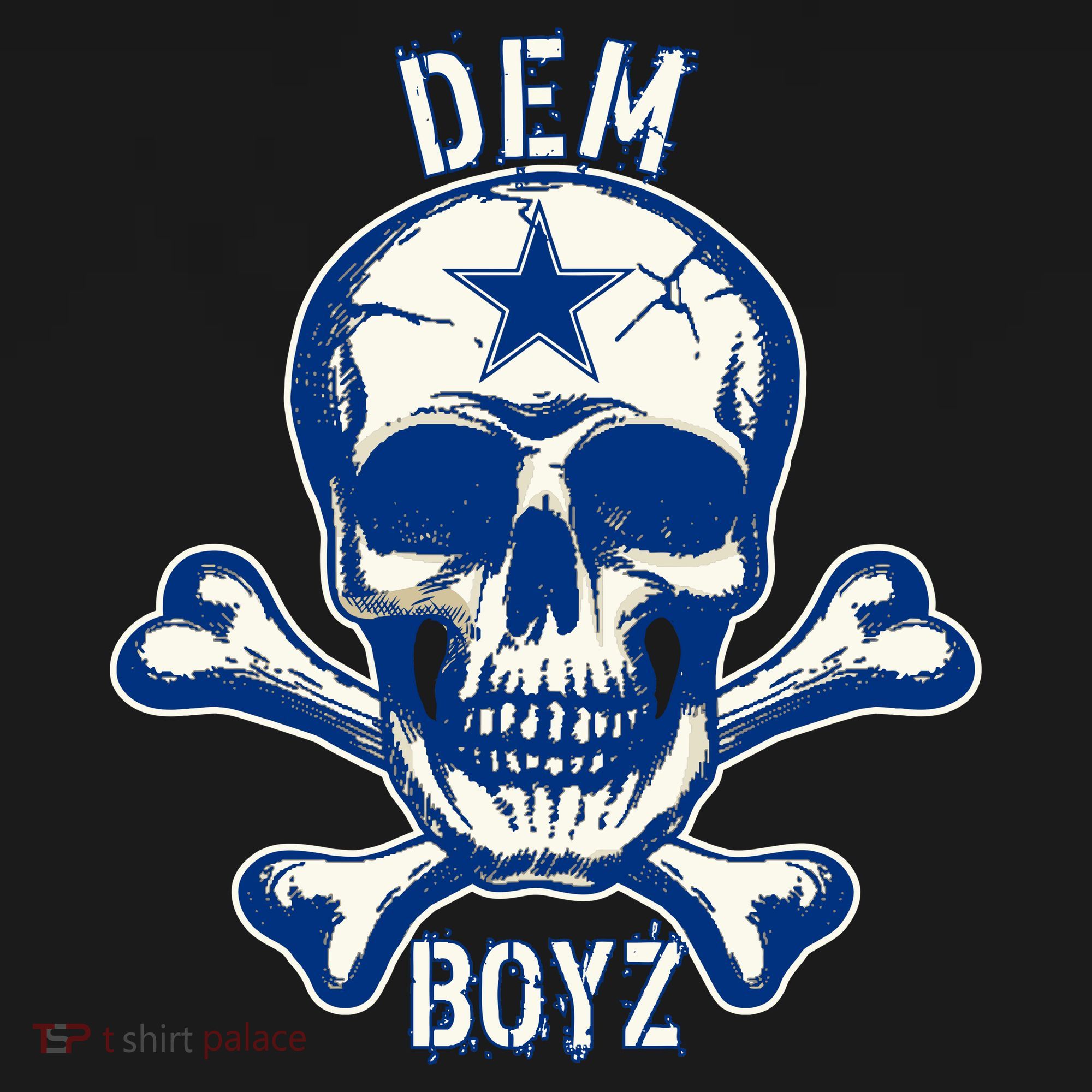 DEM BOYZ Dallas Skull Crossbones Star Texas Fan Pride Backpack