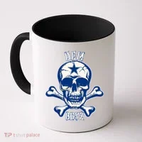 DEM BOYZ Dallas Skull Crossbones Star Texas Fan Pride Coffee Mug thumb 0