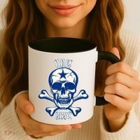 DEM BOYZ Dallas Skull Crossbones Star Texas Fan Pride Coffee Mug thumb 3