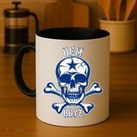 DEM BOYZ Dallas Skull Crossbones Star Texas Fan Pride Coffee Mug thumb 4