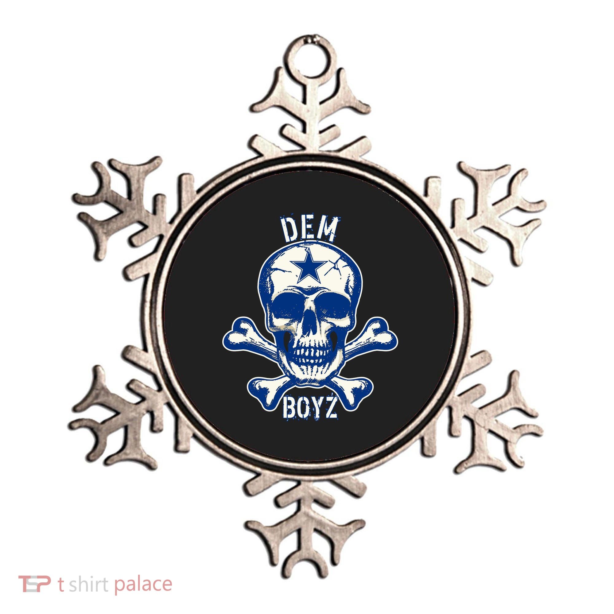 DEM BOYZ Dallas Skull Crossbones Star Texas Fan Pride Ornament