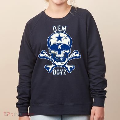 DEM BOYZ Dallas Skull Crossbones Star Texas Fan Pride Women's Sweatshirt