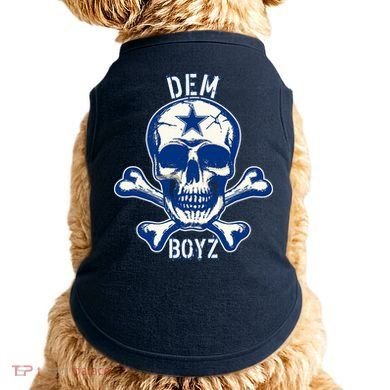 DEM BOYZ Dallas Skull Crossbones Star Texas Fan Pride Doggie Tank