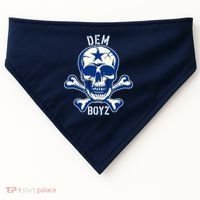 DEM BOYZ Dallas Skull Crossbones Star Texas Fan Pride USA-Made Doggie Bandana thumb 0