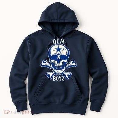 DEM BOYZ Dallas Skull Crossbones Star Texas Fan Pride Hoodie