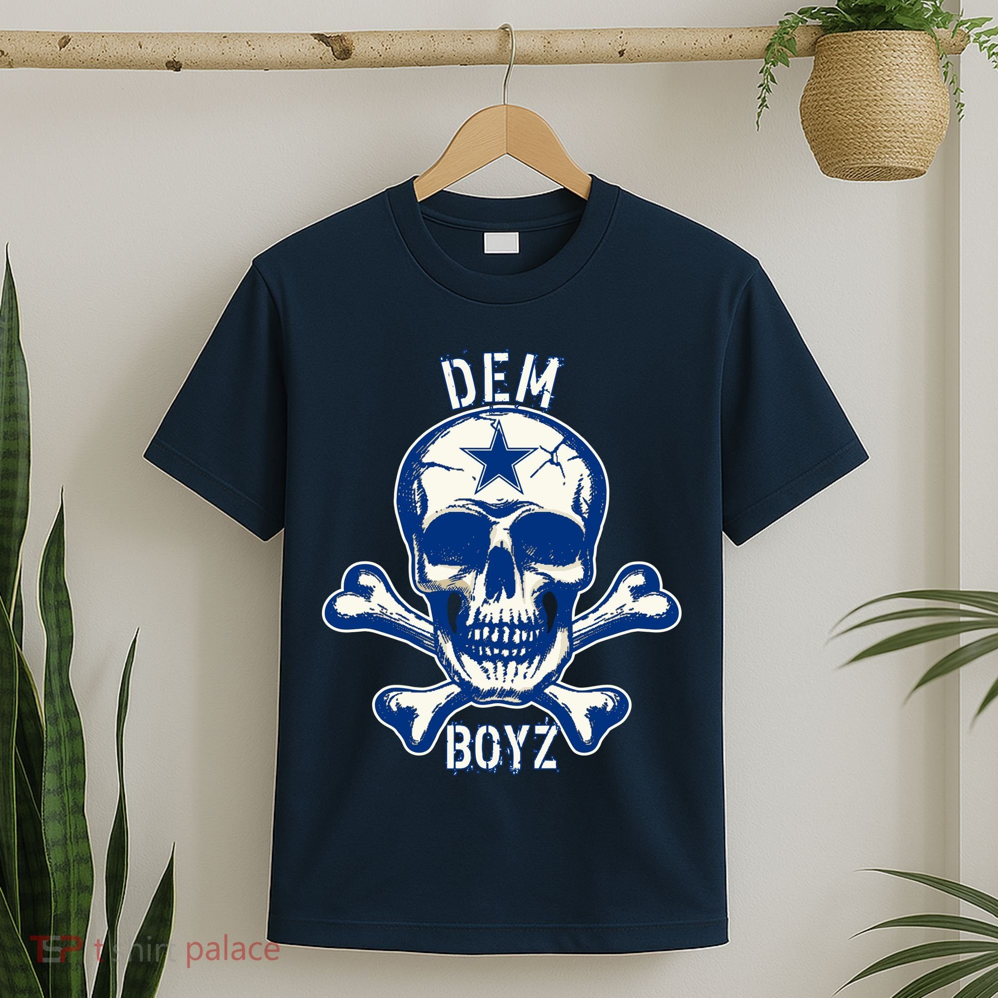 DEM BOYZ Dallas Skull Crossbones Star Texas Fan Pride T-Shirt