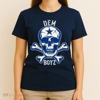 DEM BOYZ Dallas Skull Crossbones Star Texas Fan Pride T-Shirt thumb 4