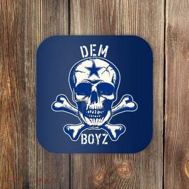 DEM BOYZ Dallas Skull Crossbones Star Texas Fan Pride Coaster