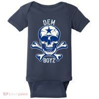 DEM BOYZ Dallas Skull Crossbones Star Texas Fan Pride Baby Bodysuit thumb 0