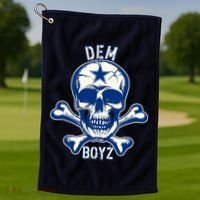 DEM BOYZ Dallas Skull Crossbones Star Texas Fan Pride Golf Towel thumb 1