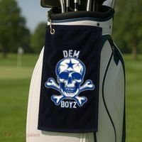 DEM BOYZ Dallas Skull Crossbones Star Texas Fan Pride Golf Towel thumb 2