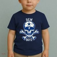 DEM BOYZ Dallas Skull Crossbones Star Texas Fan Pride Toddler T-Shirt thumb 2