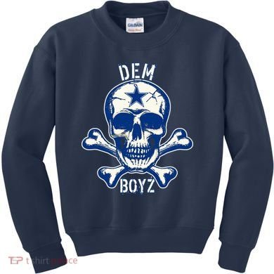 DEM BOYZ Dallas Skull Crossbones Star Texas Fan Pride Kids Sweatshirt