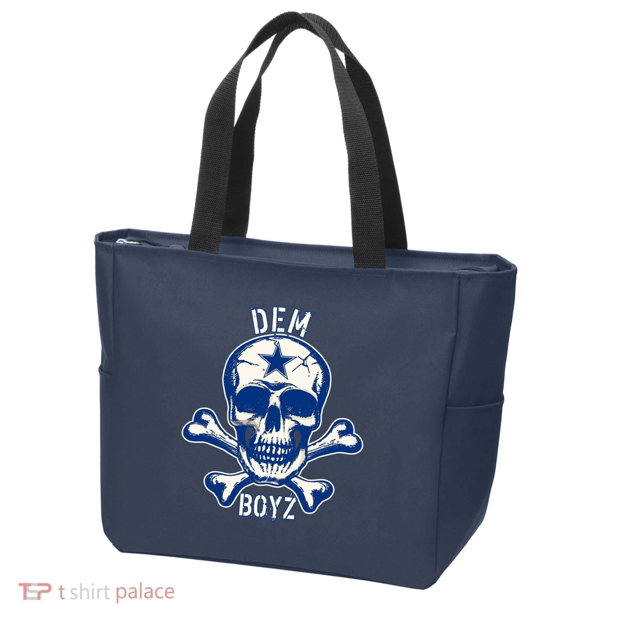 DEM BOYZ Dallas Skull Crossbones Star Texas Fan Pride Tote Bag