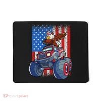 Dabbing Eagle Monster Truck 4th Of July American Flag Mousepad thumb 0