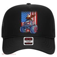 Dabbing Eagle Monster Truck 4th Of July American Flag Hat thumb 0