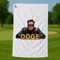 Doge Elon Musk Golf Towel thumb 1