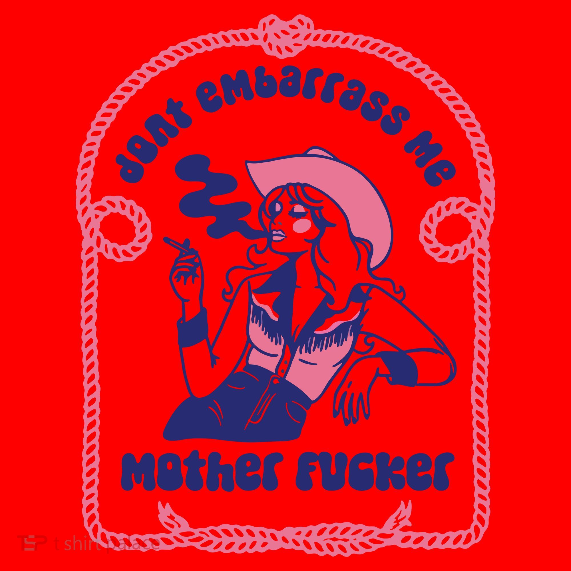 Dont Embarrass Me Cowgirl Santa Hat