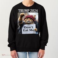 DonT Eat Me Cats For Trump 2024 Women's Sweatshirt thumb 0