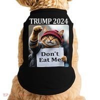 DonT Eat Me Cats For Trump 2024 Doggie Tank thumb 0
