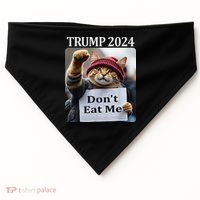 DonT Eat Me Cats For Trump 2024 USA-Made Doggie Bandana thumb 0