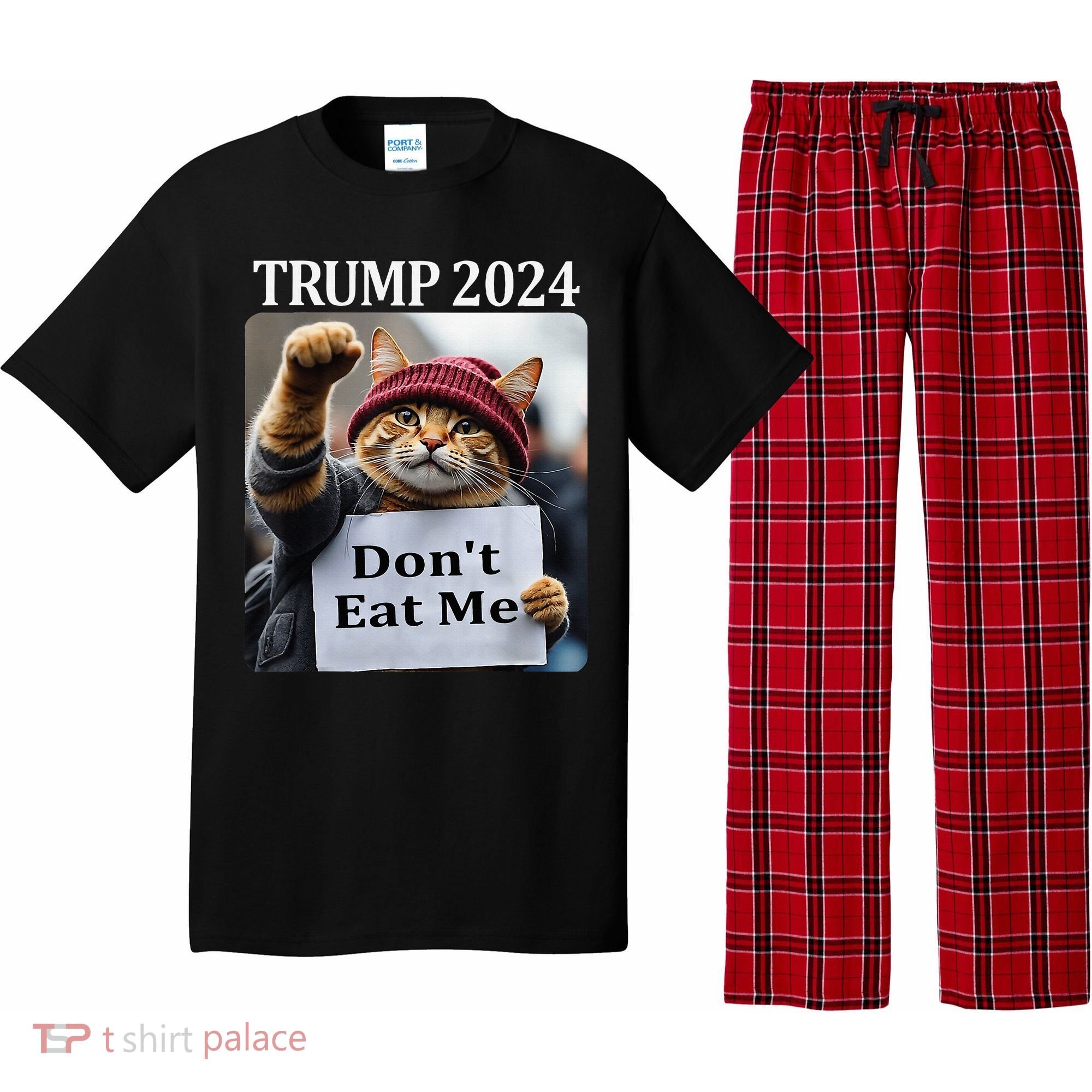 DonT Eat Me Cats For Trump 2024 Pajama Set