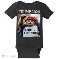 DonT Eat Me Cats For Trump 2024 Baby Bodysuit thumb 0