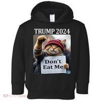 DonT Eat Me Cats For Trump 2024 Toddler Hoodie thumb 0
