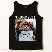 DonT Eat Me Cats For Trump 2024 Tank Top thumb 2