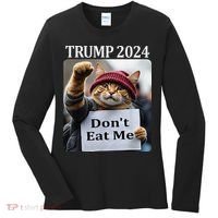 DonT Eat Me Cats For Trump 2024 Women's Long Sleeve Shirt thumb 0