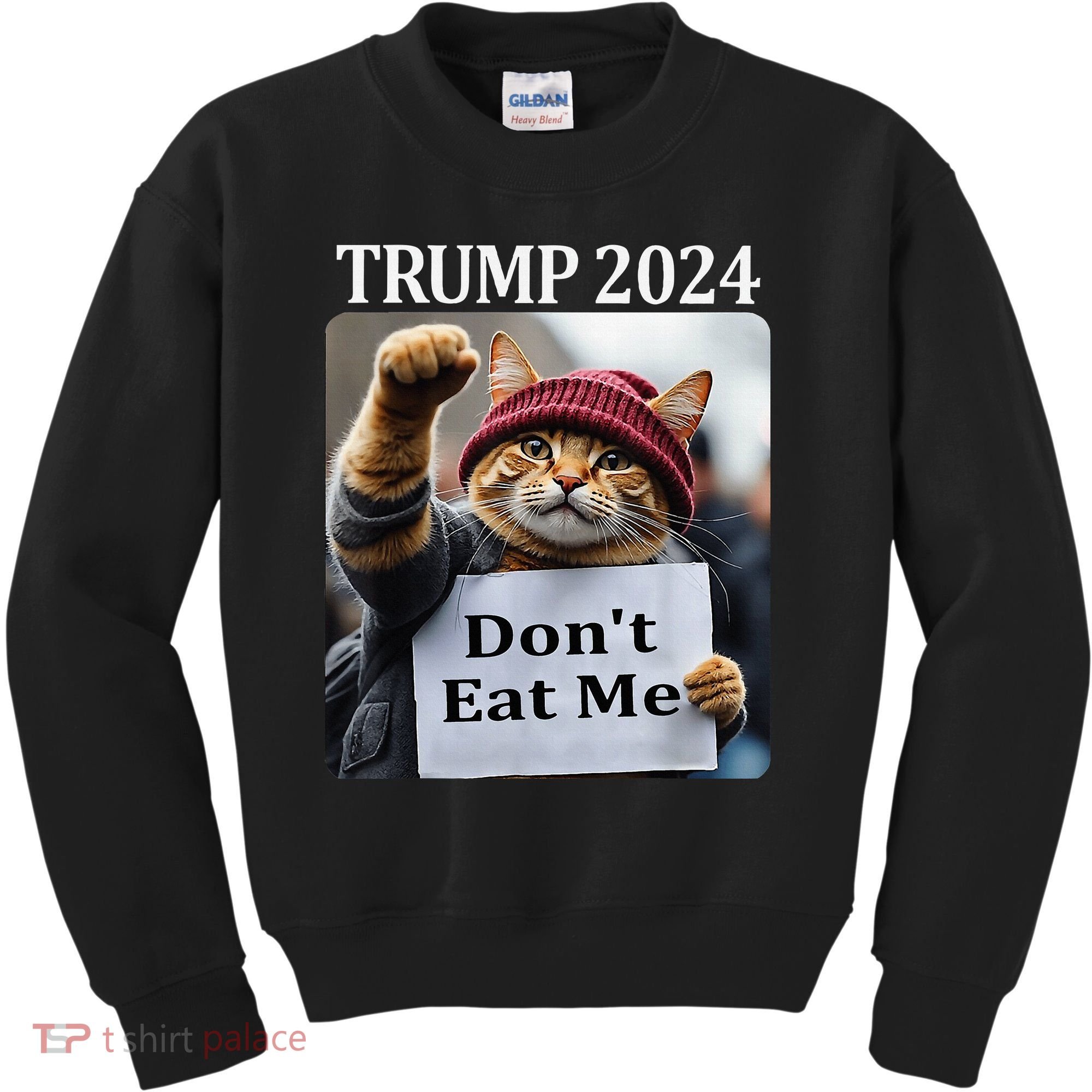 DonT Eat Me Cats For Trump 2024 Kids Sweatshirt