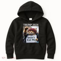 DonT Eat Me Cats For Trump 2024 Kids Hoodie thumb 0